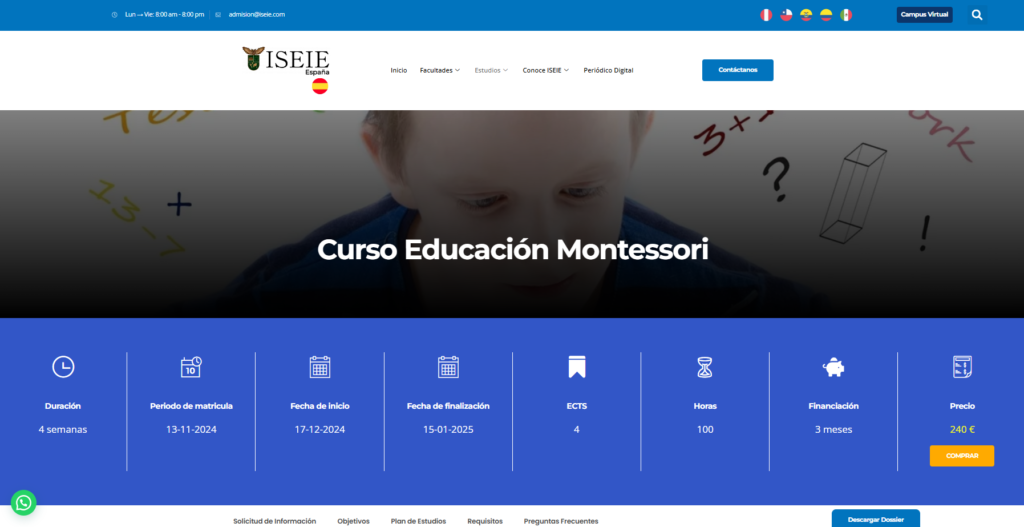 cursos universitarios, masteres online, iseie