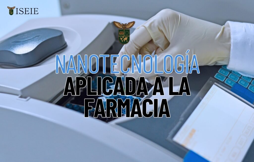 Nanotecnología Aplicada a la Farmacia: Revolucionando la Medicina y Tu Futuro Profesional Ilustración de nanomáquinas entregando fármacos a células, representando la nanotecnología aplicada a la farmacia y su impacto en la medicina.
